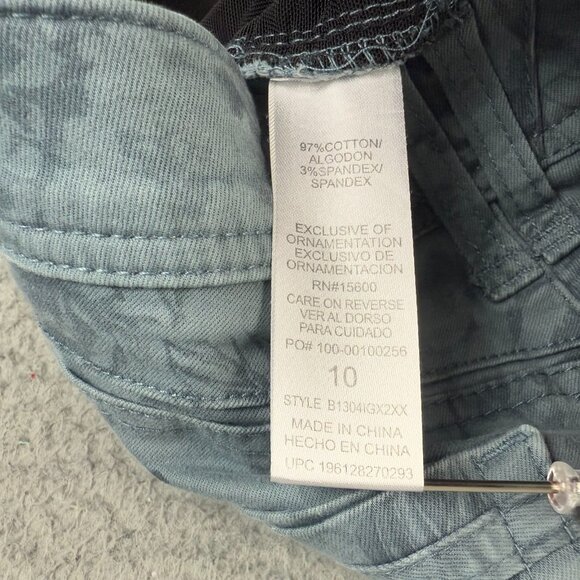 Democracy Jeans Womens Size 10 Skinny Leg Floral Ab Technology Stretch Denim - Picture 5 of 7